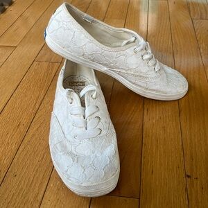 Keds for Kate Spade Women's White Lace Sneakers